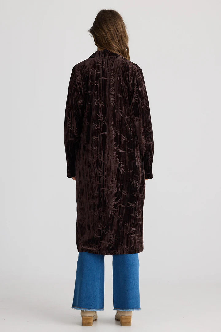 Aries Velvet Duster - Dark Chocolate