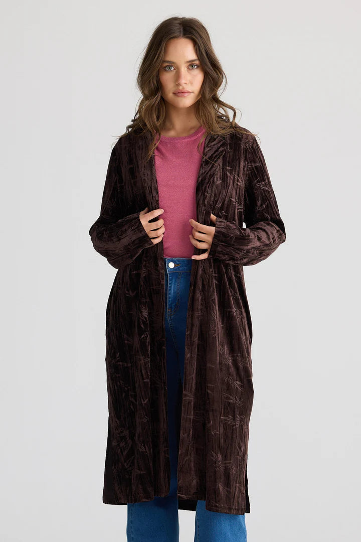 Aries Velvet Duster - Dark Chocolate
