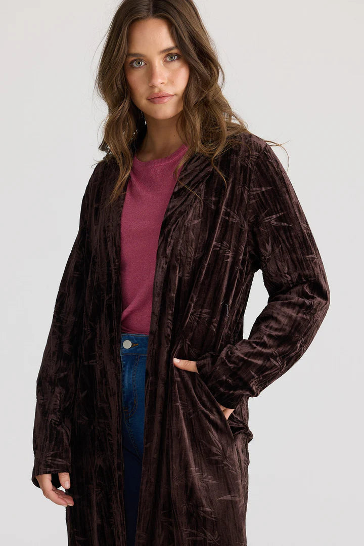 Aries Velvet Duster - Dark Chocolate