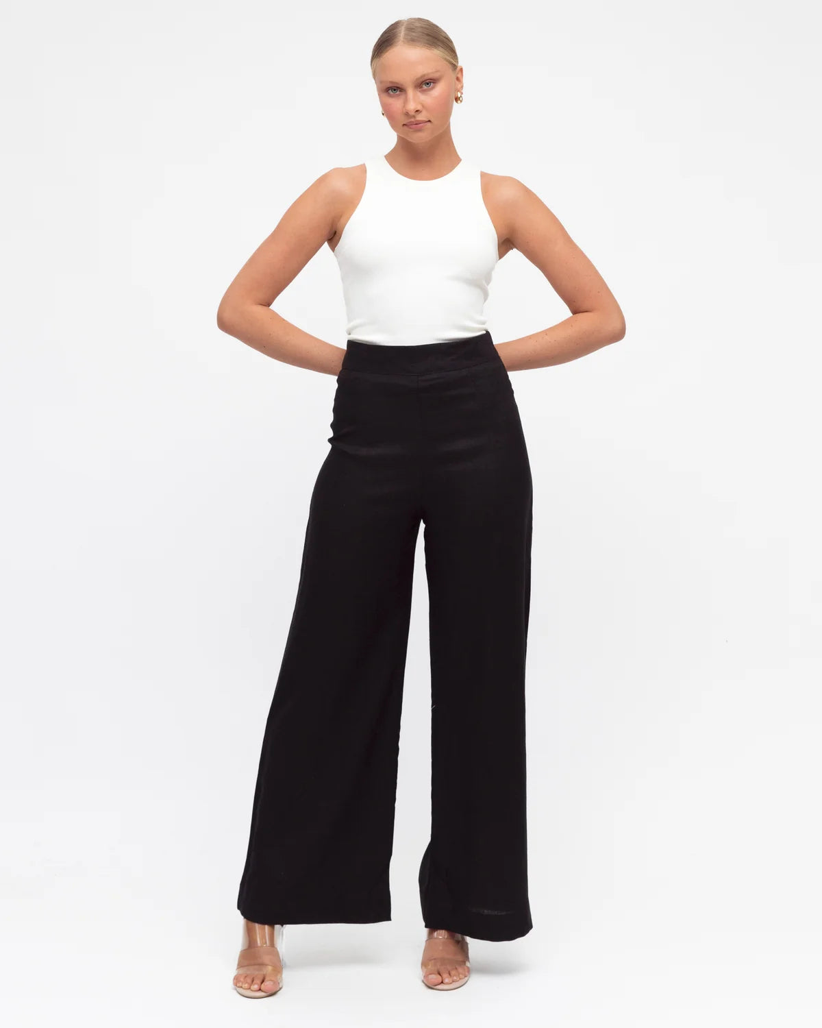 Flip Linen Pant - Black