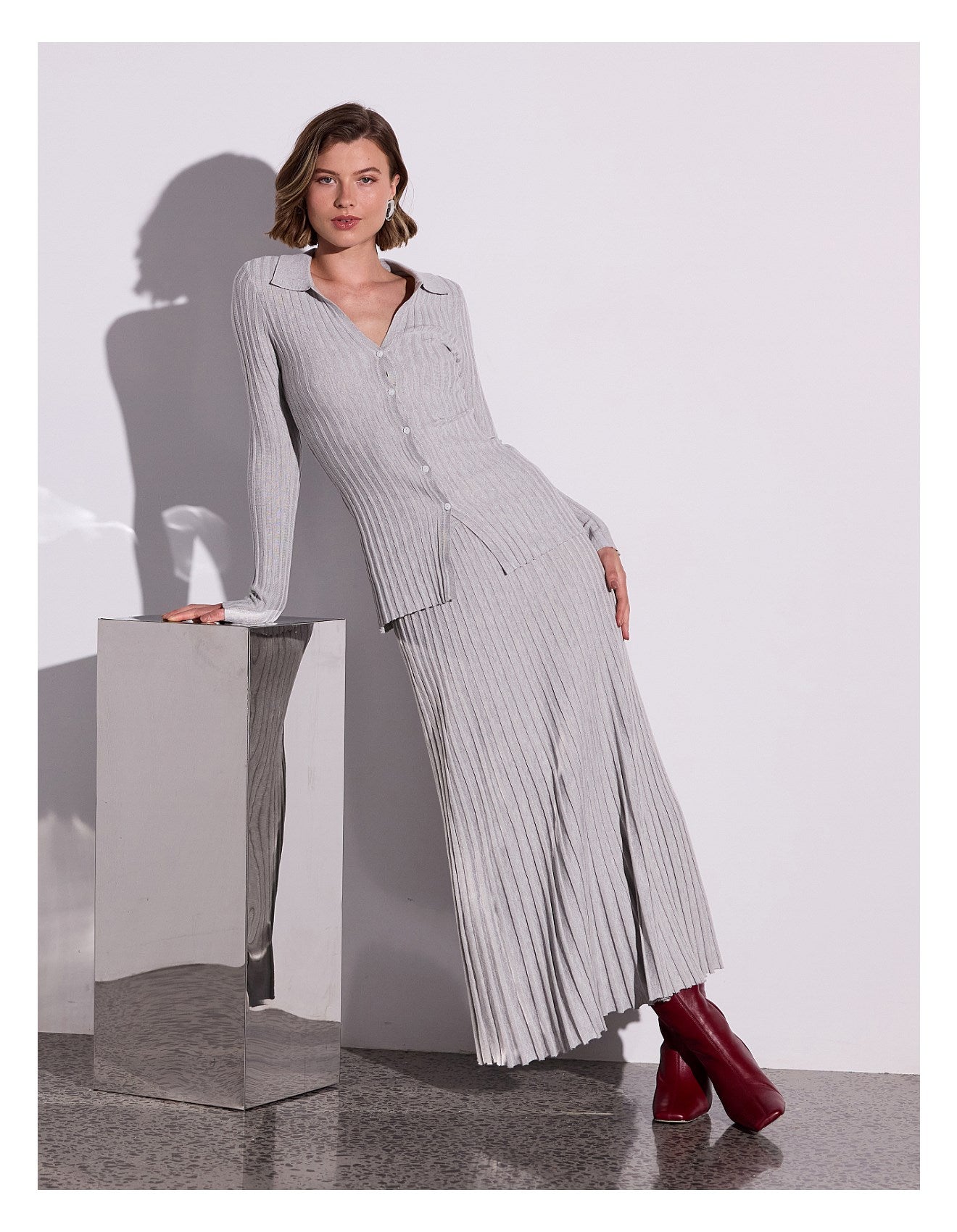 Marlow Ribbed Polo Top