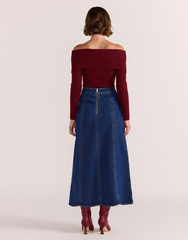 Lennox Denim Maxi Skirt