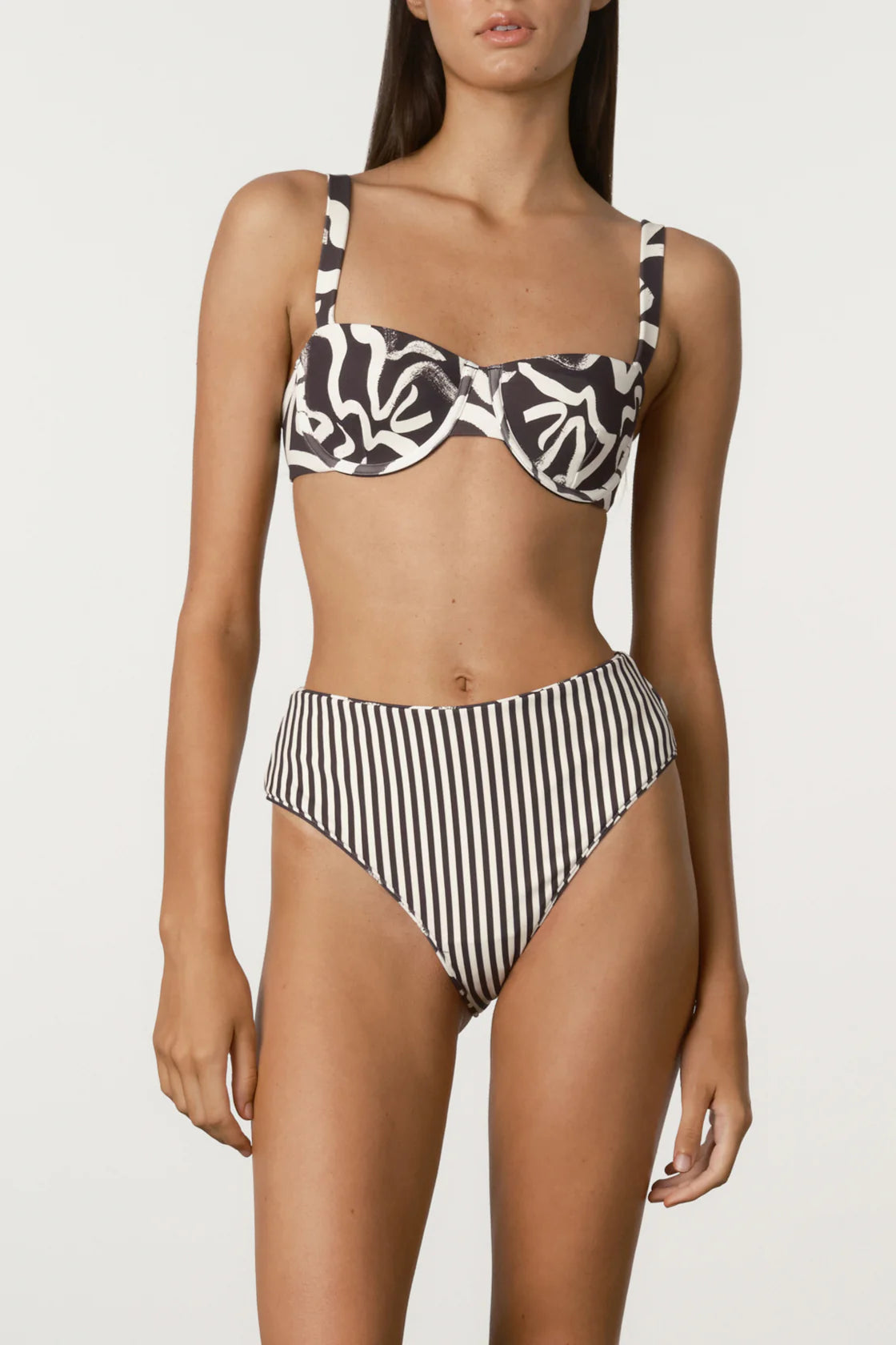 Paint Flower Waisted Full Brief