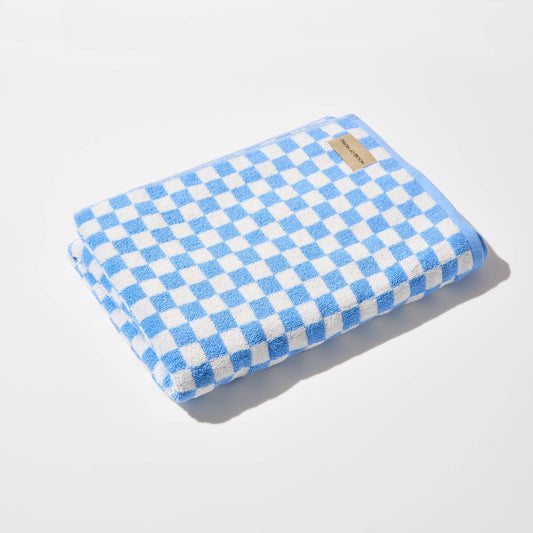 BATH TOWEL IN BLUE CHECK