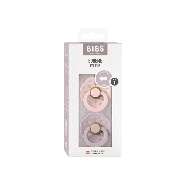 BIBS Dummies - Boheme S1 - Blossom/Dusky Lilac (2pk)