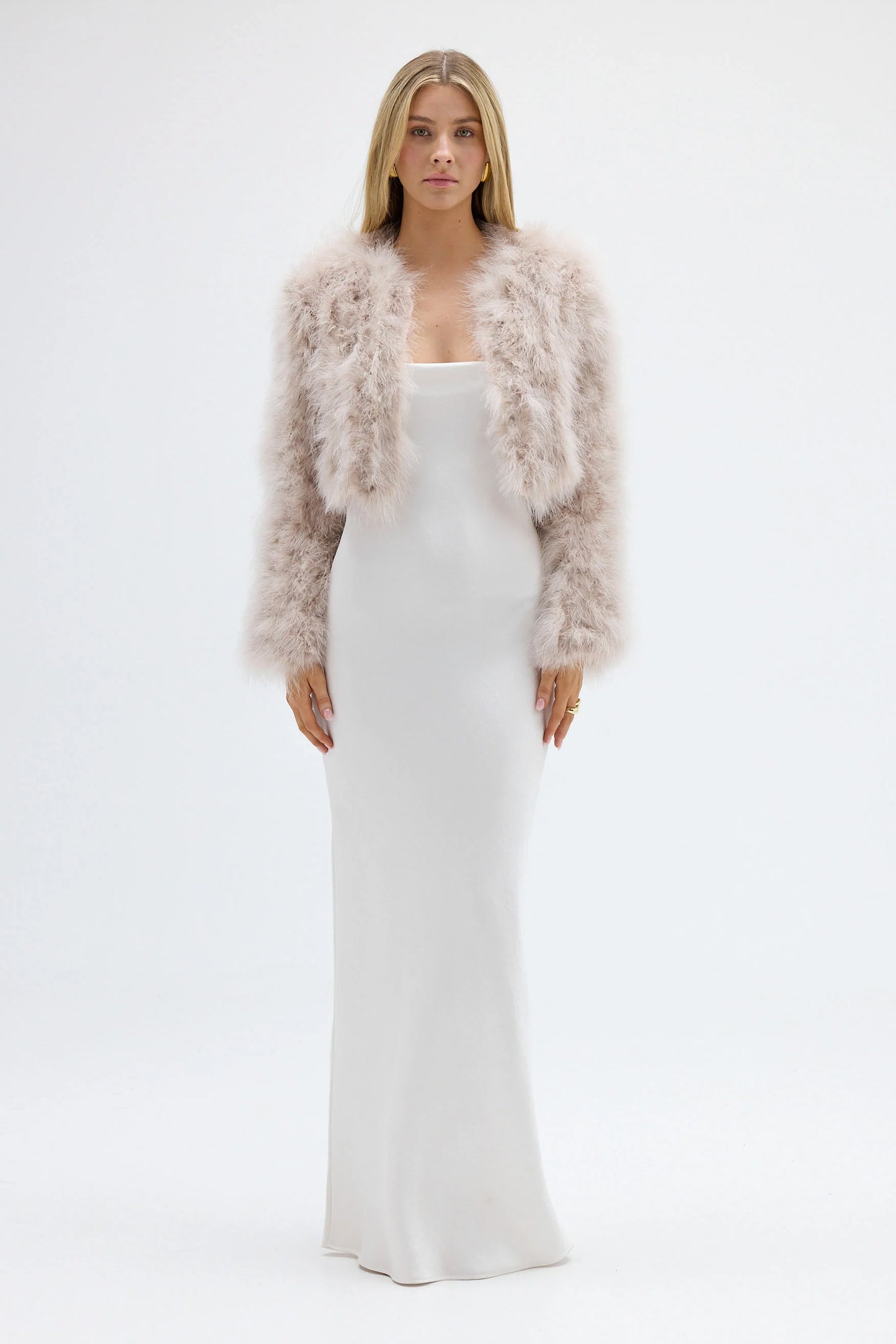 Manhattan Crop Jacket - Blush