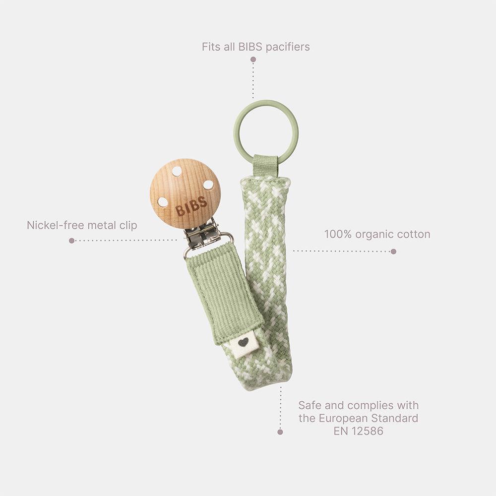 BIBS - Pacifier Clip - Blush/Ivory
