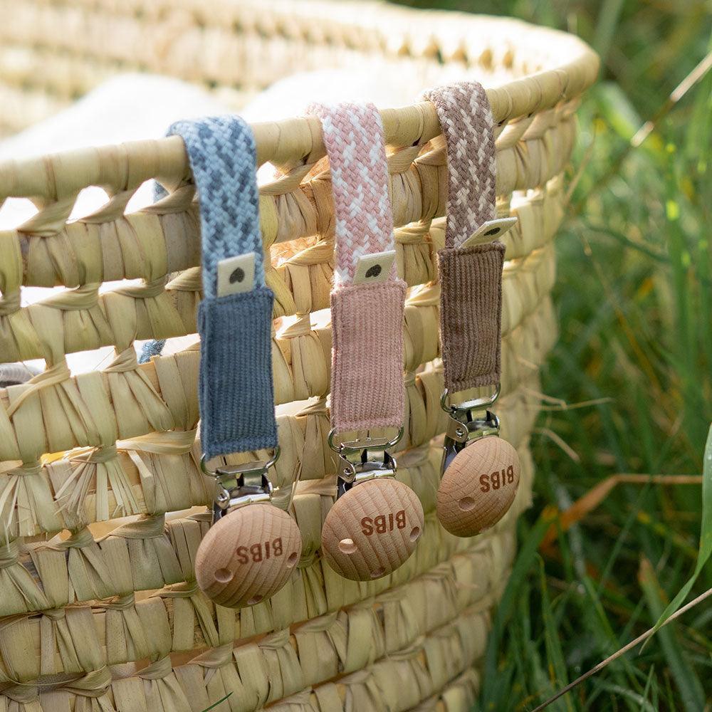 BIBS - Pacifier Clip - Blush/Ivory