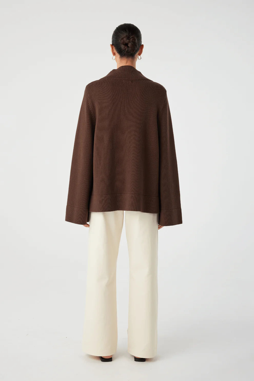 Ida Funnel Neck Sweater - Espresso