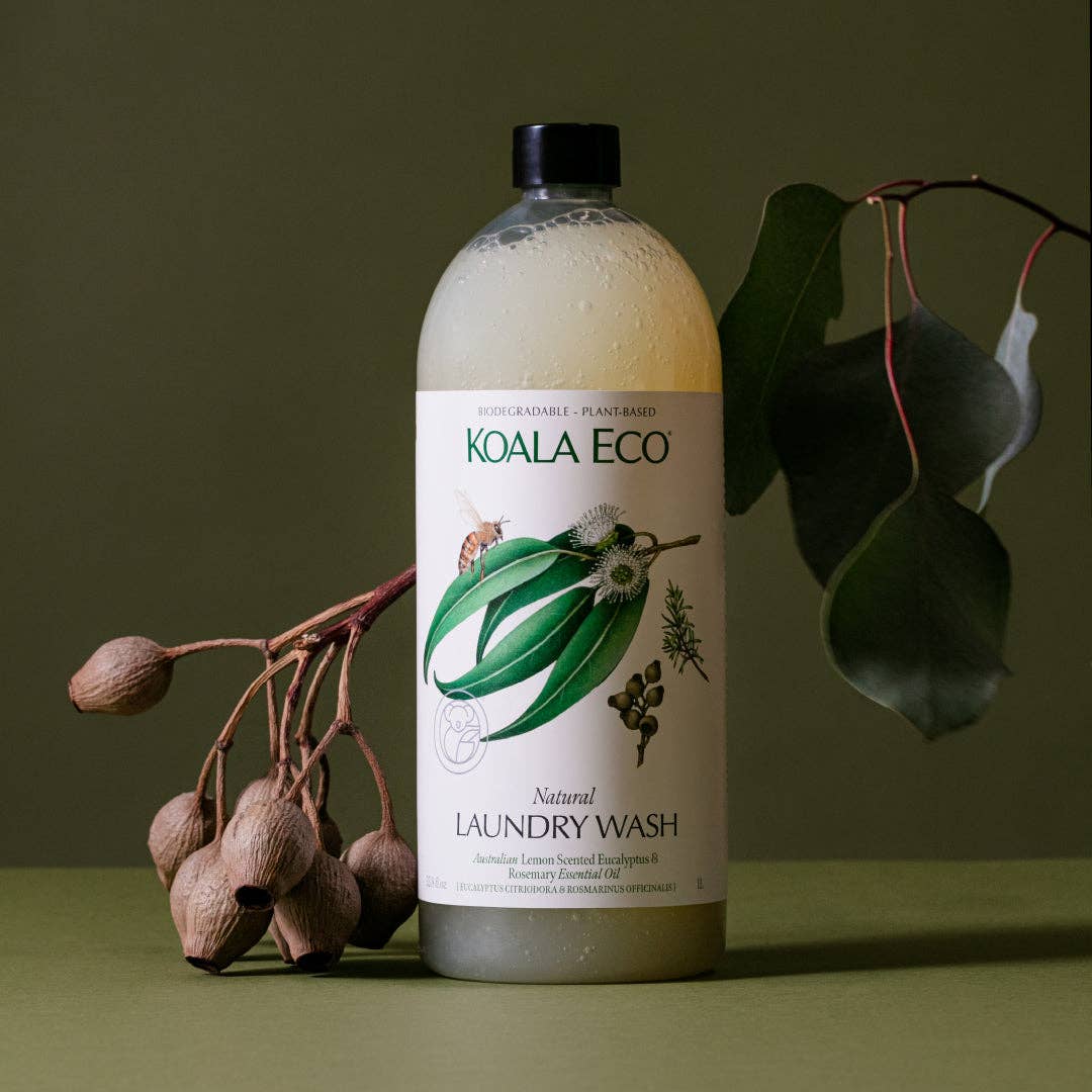 Natural Laundry Wash - Lemon Scented Eucalyptus & Rosemary: 1L Refill