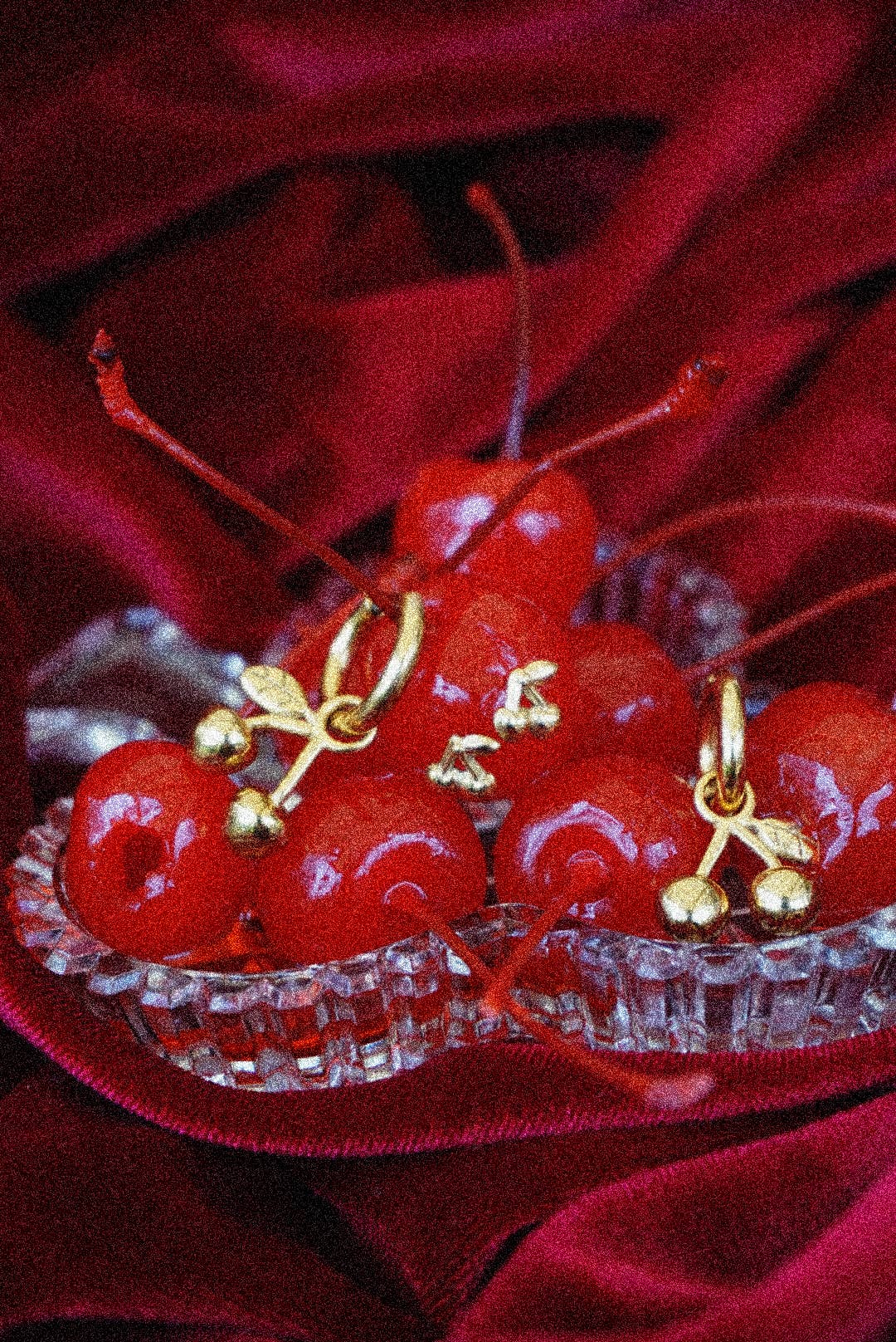 18k Gold Plated Cherry Studs