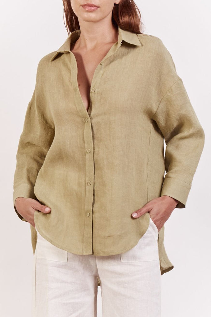 Boyfriend Shirt - Taupe