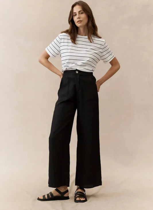 Jude Linen Pants - Black