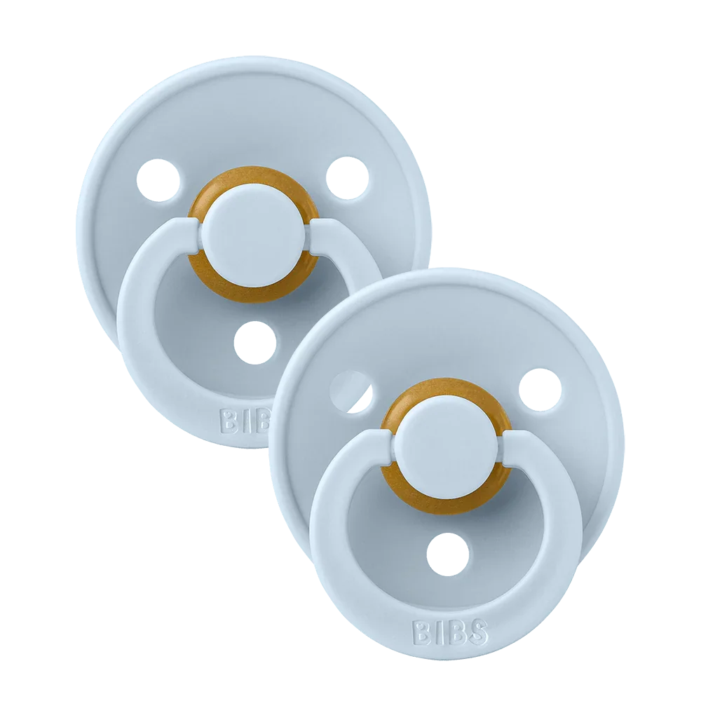 BIBS Dummies - Round S1 - Baby Blue (2pk)