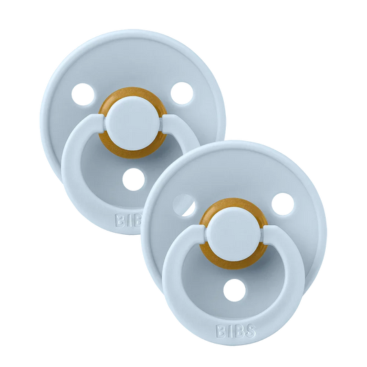 BIBS Dummies - Round S1 - Baby Blue (2pk)