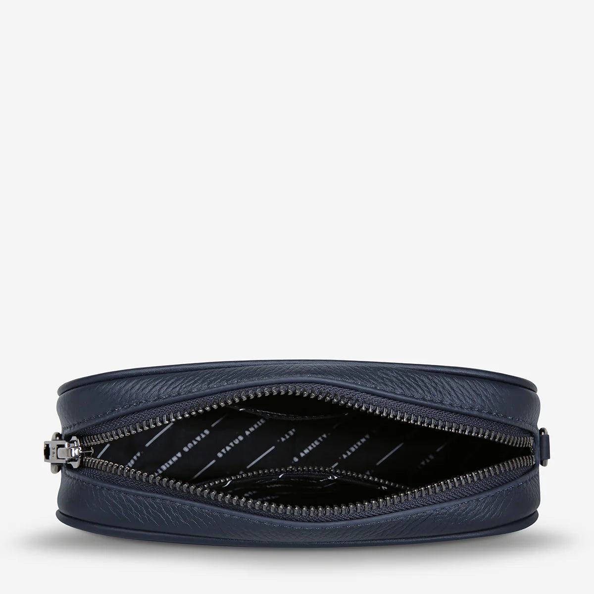 Plunder Leather Bag Webbed Strap - Midnight Blue
