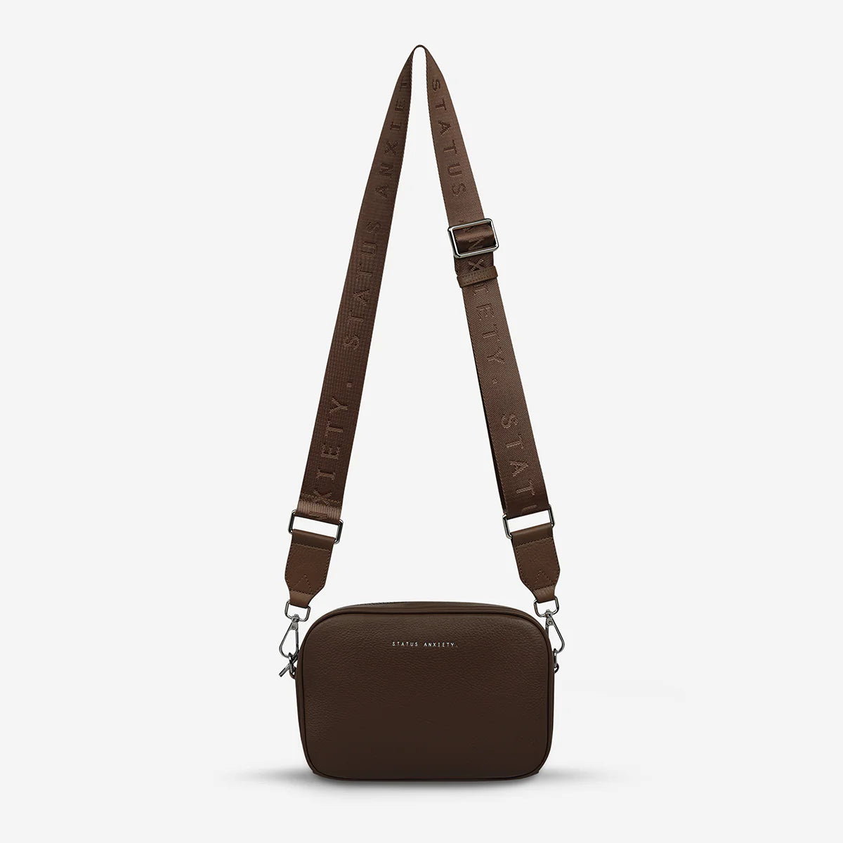 Plunder Leather Bag Webbed Strap - Cocoa