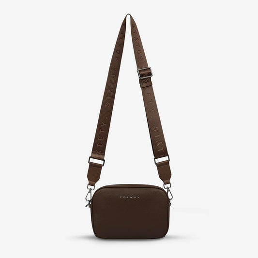 Plunder Leather Bag Webbed Strap - Cocoa