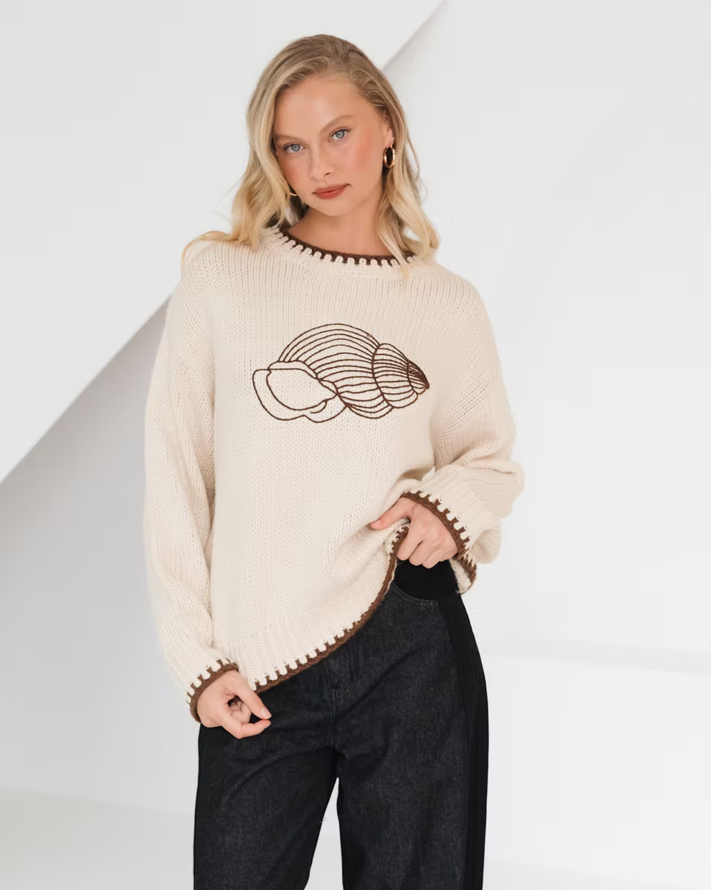 Shell Contrast Knit