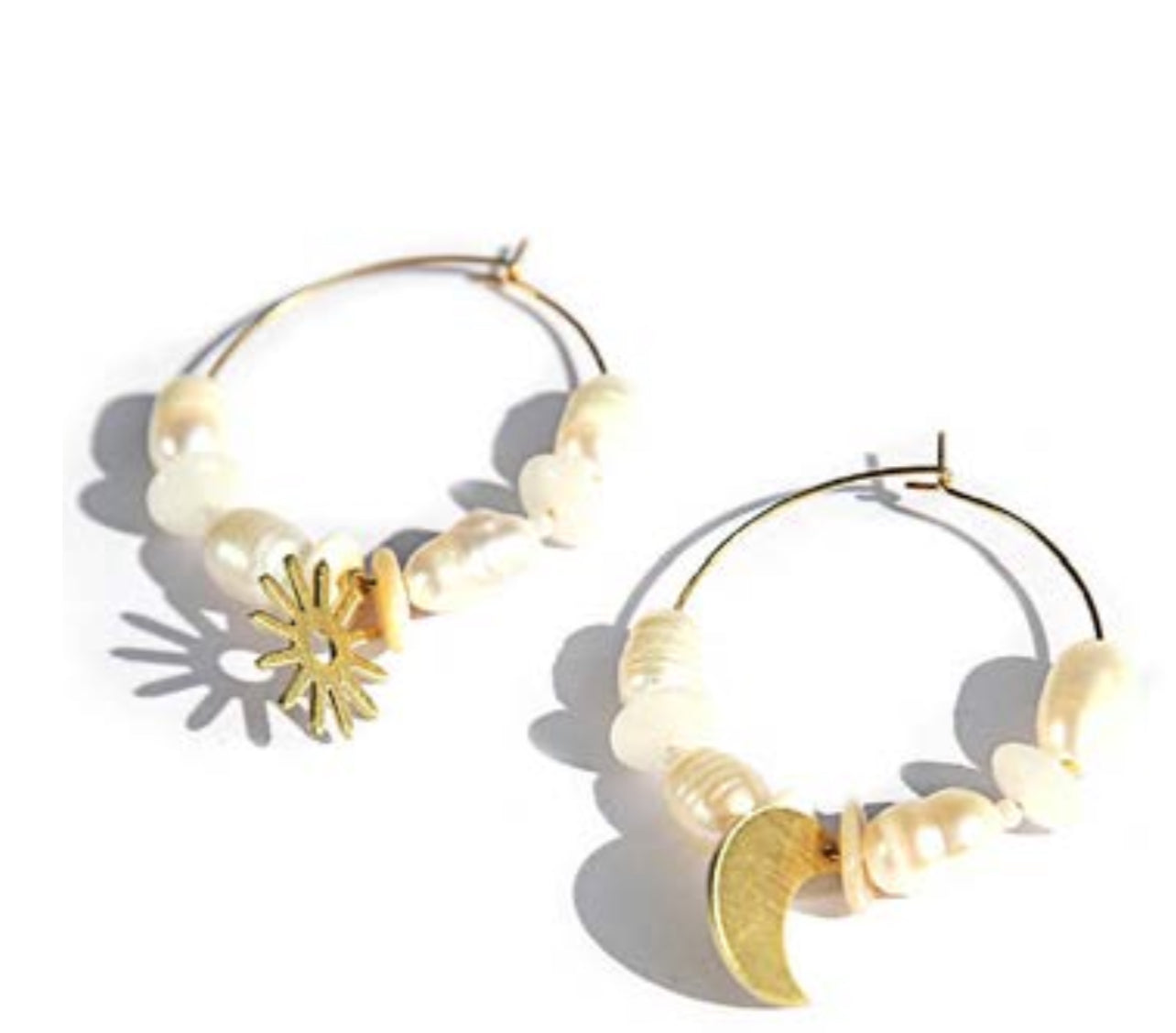 Sun and Moon Hoops - Large