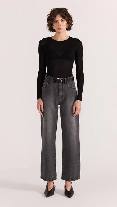 Sutton Crop Jeans- Dark Grey