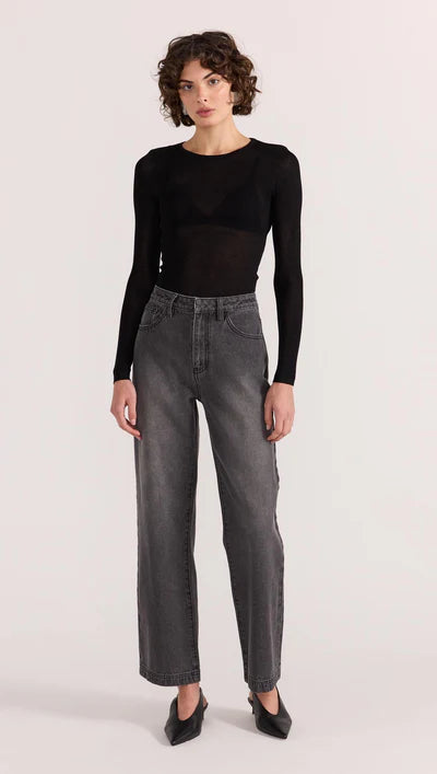 Sutton Crop Jeans- Dark Grey