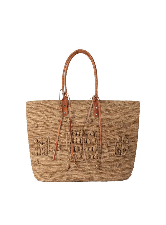 Place du Soleil - Raffia Knotts Bag Natural