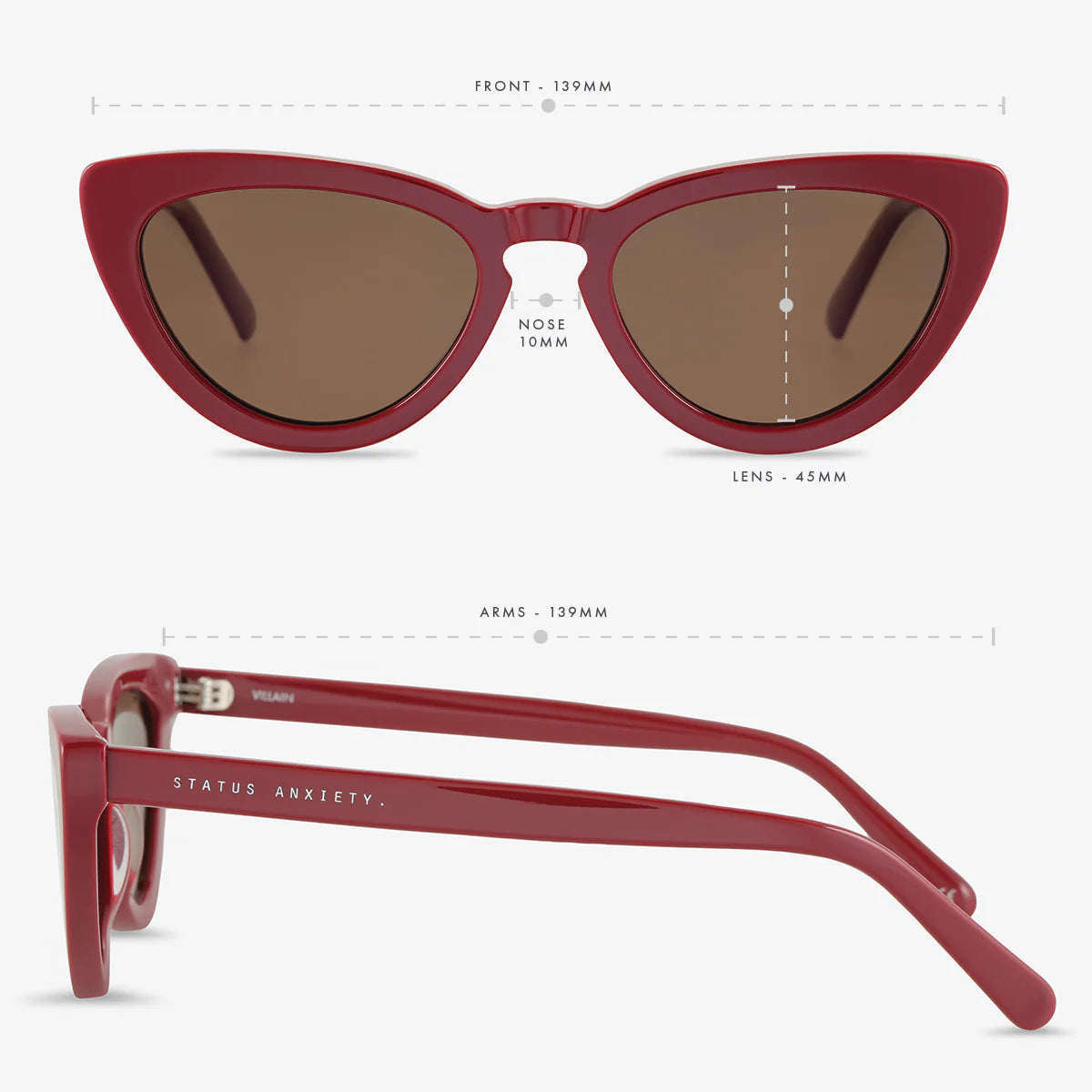 Villain Sunglasses - Cherry