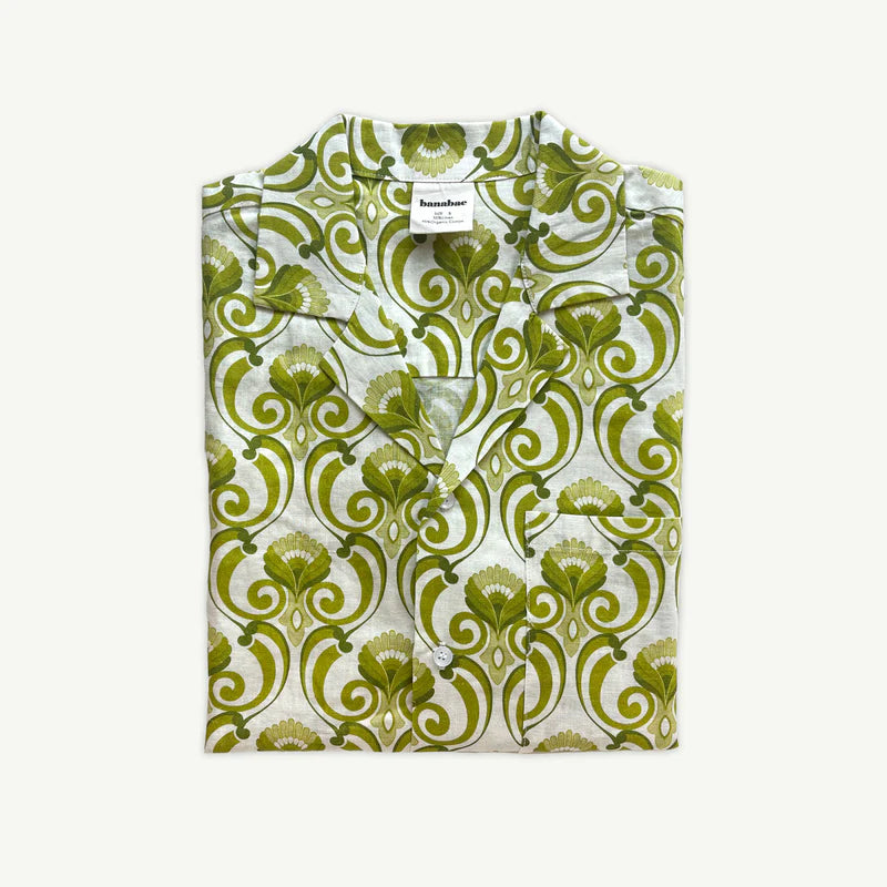 Wave Rider Linen Resort Shirt- Mens