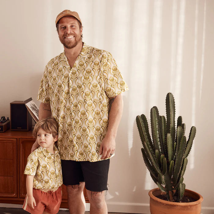 Wave Rider Linen Resort Shirt- Mens