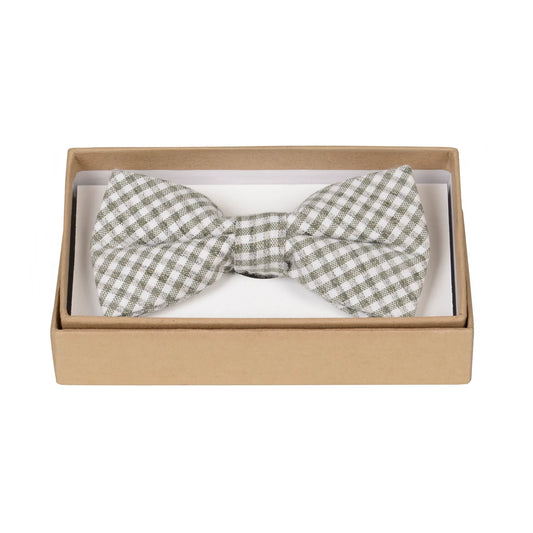 Olive Check Bow
